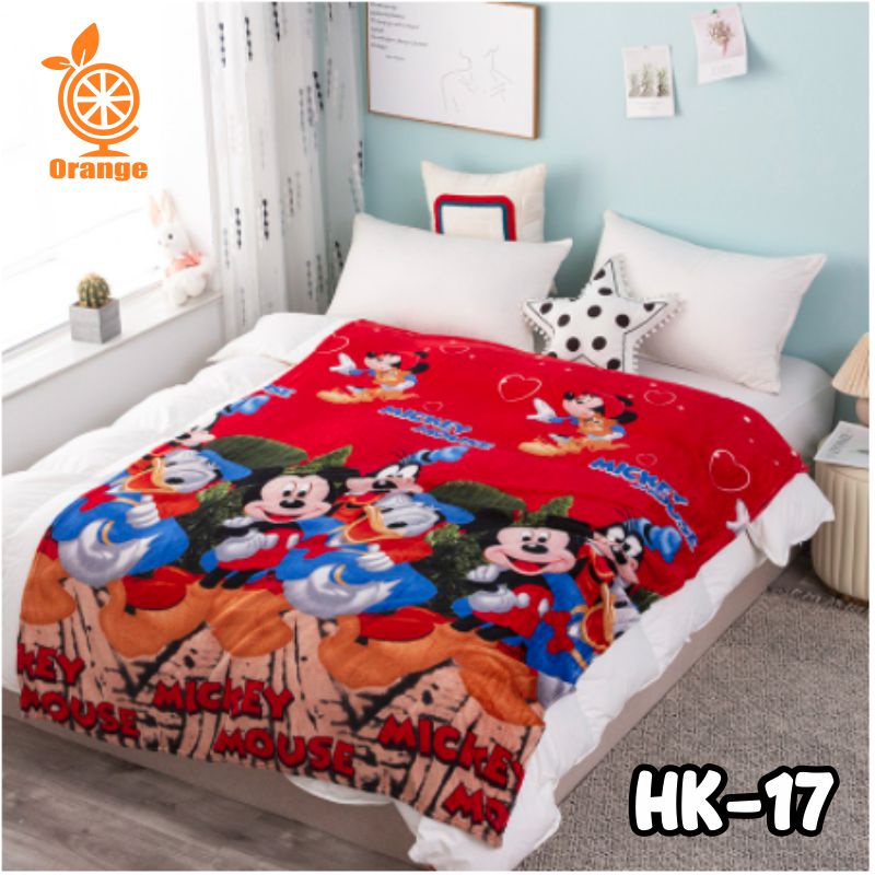 Selimut Bulu Karakter Selimut Motif Karakter Selimut Anak Selimut Dewasa Selimut Tebal 150X200Cm WFS