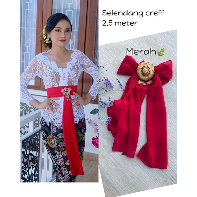 SELENDANG SUTRA CREF-Merah