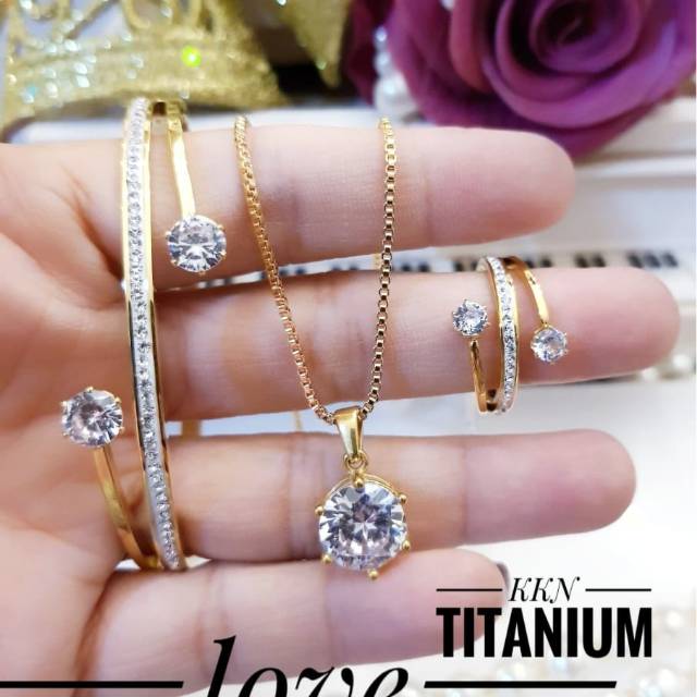 Titanium set perhiasan 2431j