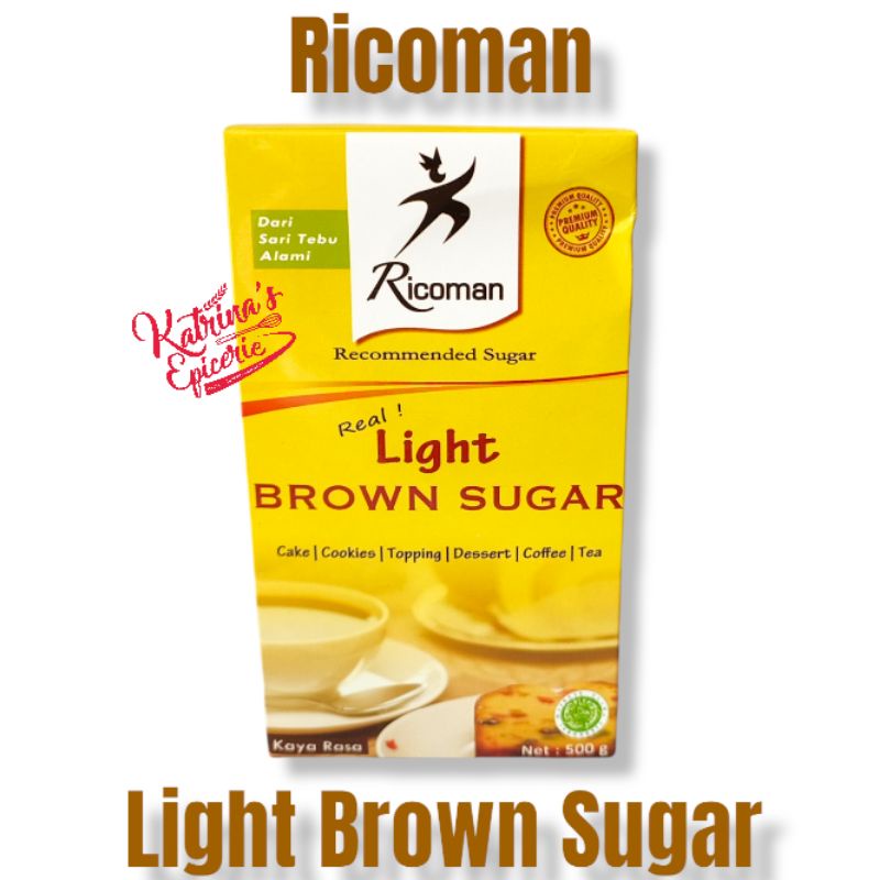 

Ricoman Light Brown Sugar 500 Gram Gula Merah Terang Untuk Cake Cookies Roti