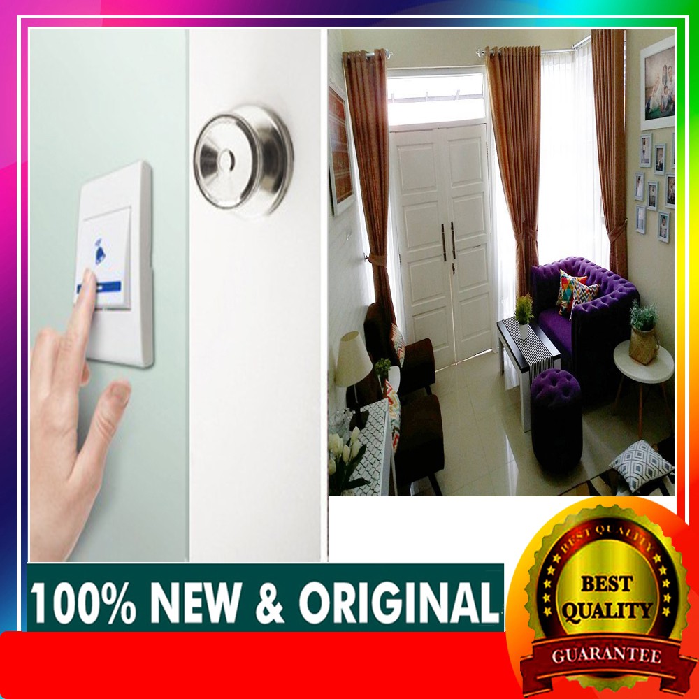 FREE 1Pcs Baterai Doorbell Wireless / Bel Pintu Rumah Tanpa Kabel / Door Bell Wireless ( AC / DC )