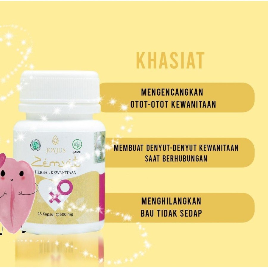 Joyjus Zemvit Pelancar Menstruasi &amp; Pereda Nyeri Haid / Mengencangan Miss V / MINUMAN HAID Perapat Zemfit