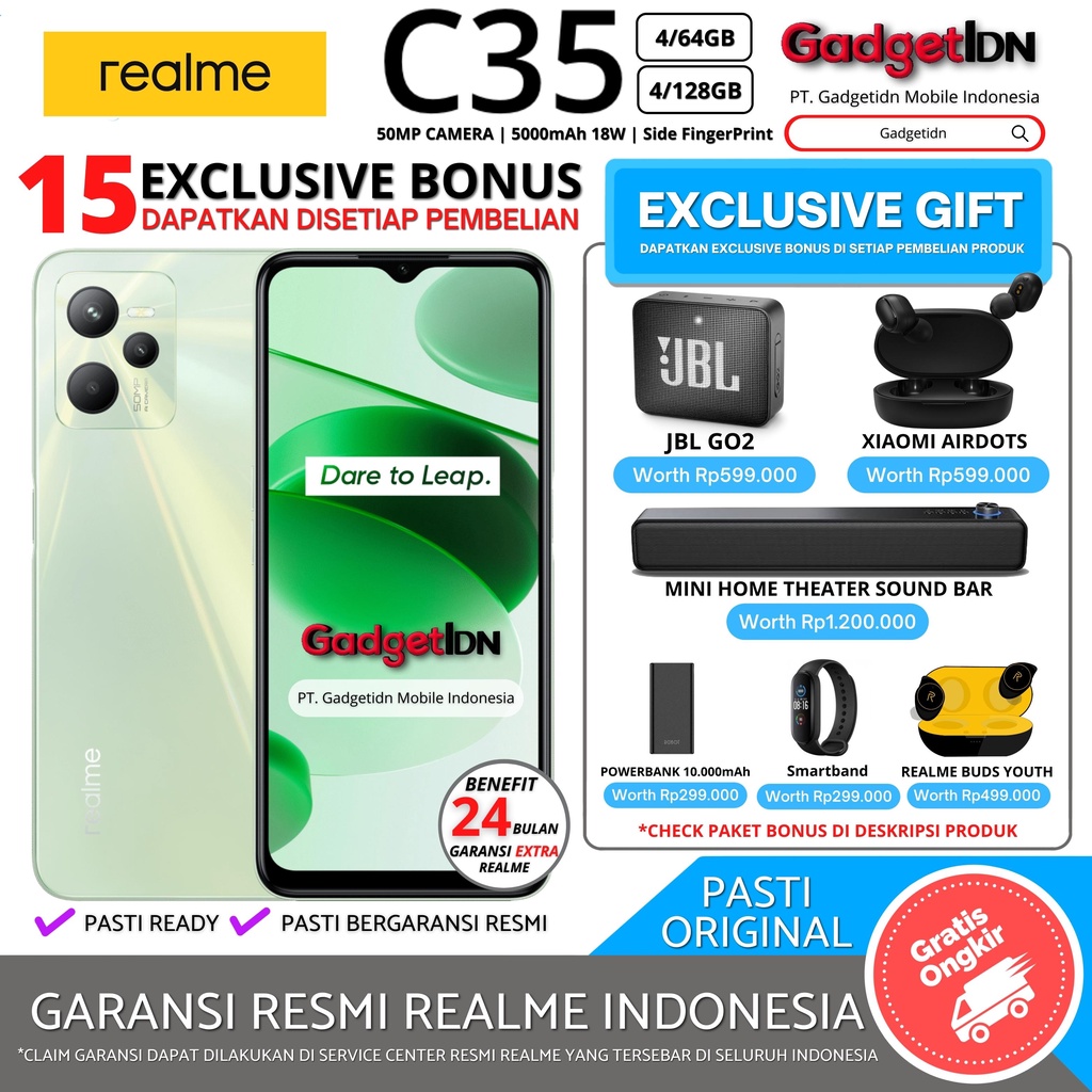 REALME C35 C 35 4/64GB &amp; 4/128GB GARANSI RESMI