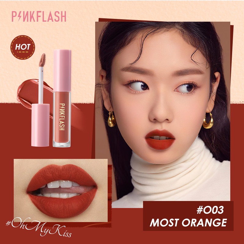 Pinkflash Matte Liquid Lipstick Lembut Tahan Lama anti air Dengan Pelembab Pigmentasi Tinggi Velvet Matte Lipstick