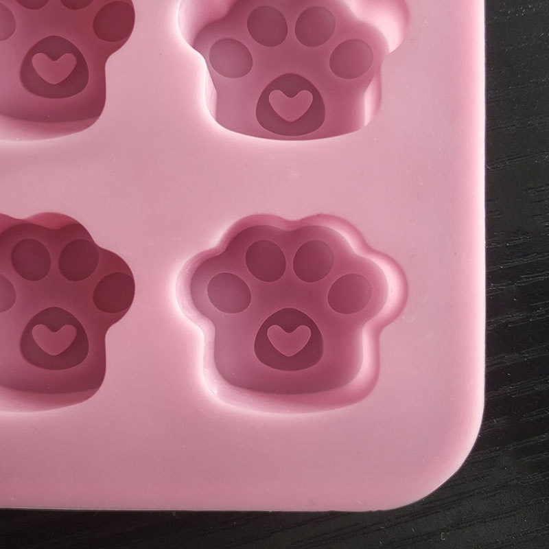 SIY  16-Cavity Silicone Paw Print Mold Animal Palw Resin Mold Dog Cat Footprint Molds