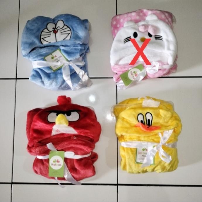 selimut bayi topi merek just to you,kolaco,carter,lvy/selimut bulu DISKON