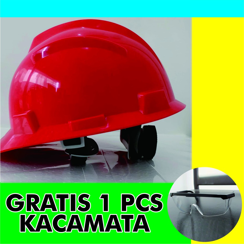 PROMO HELM PROYEK  MERAH/ TOPI PROYEK DALAMAN PUTAR/ SAFETY HELMET