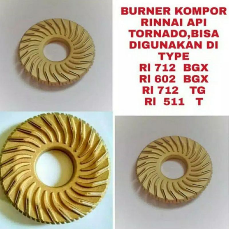 BURNER KOMPOR GAS RINNAI TORNADO / MAWAR RINNAI TORNADO
