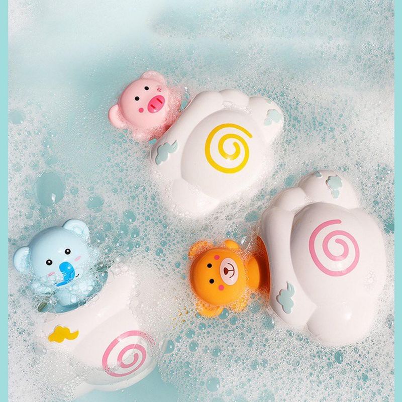 Mainan Mandi Semprotan Baby Bathroom Toys Cartoon Rain Clouds Egg Kids Animals