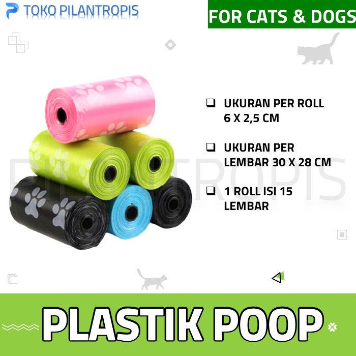 PLASTIK PUP POOP KUCING KANTONG TEMPAT KOTORAN KUCING ANJING REFILL MURAH