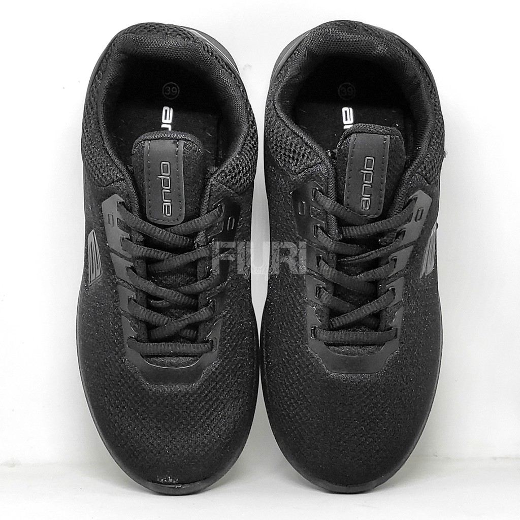 FIURI - ANDO ORIGINAL - NICHOLAS 39-43 FULL HITAM - SEPATU SNEAKERS SPORT KANVAS SOL KARET ANAK LAKI-LAKI - SEPATU KETS TRENDY PRIA DEWASA - SEPATU OLAHRAGA LARI FITNES SENAM KERJA KULIAH SEKOLAH SD SMP SMA BERTALI COWOK MURAH PROMO DISKON BONUS KAOS KAKI