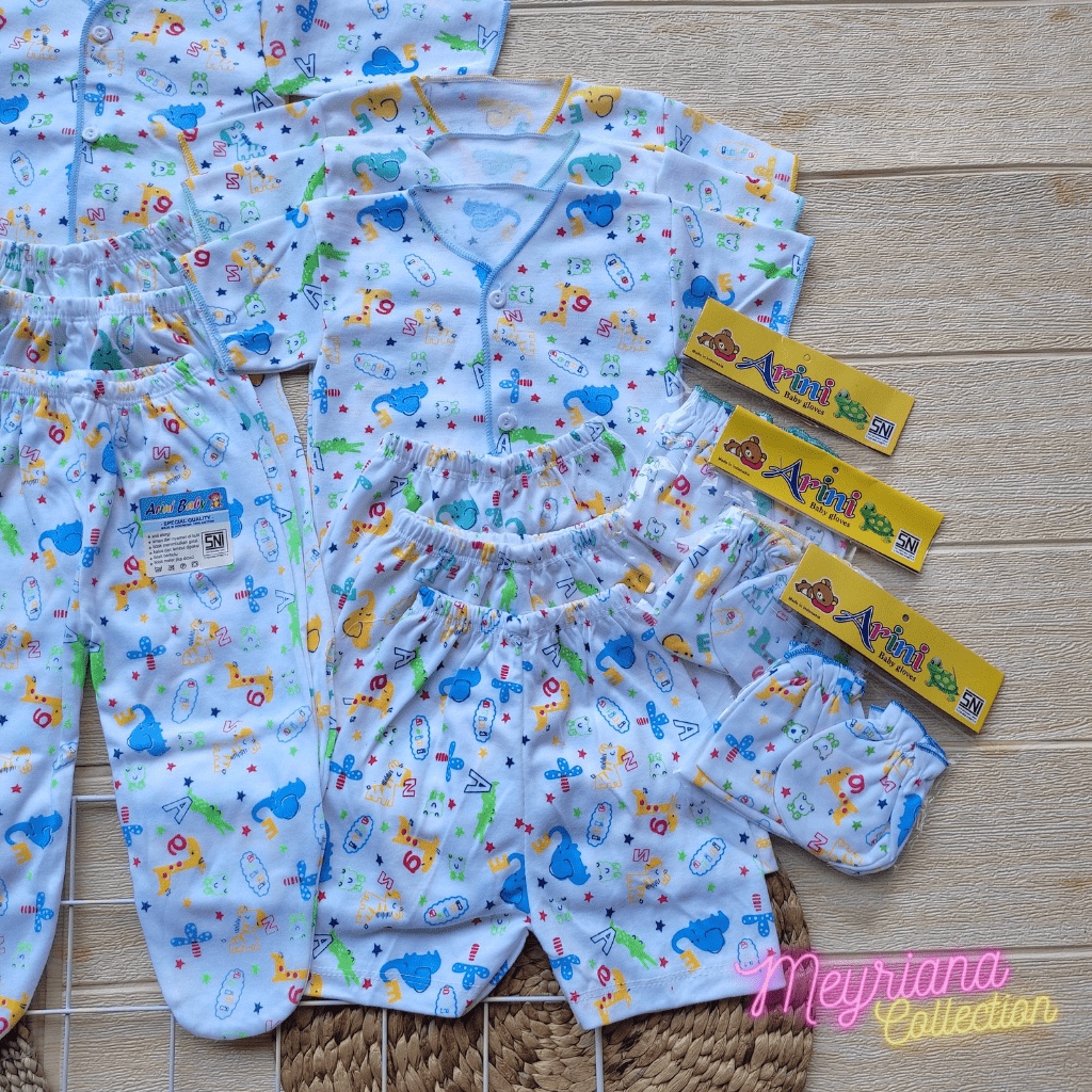 33 PCS Perlengkapan Bayi Baru Lahir Paket Newborn Laki Perempuan Celana Baju Bayi Popok Sarung tangan Kaki Seri Jungle Meyriana Collection