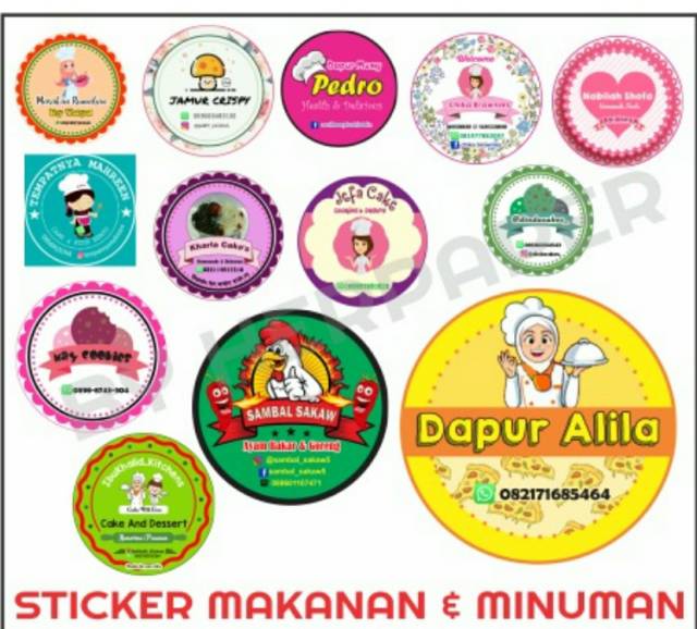 40+ Koleski Terbaik Stiker Makanan Kekinian