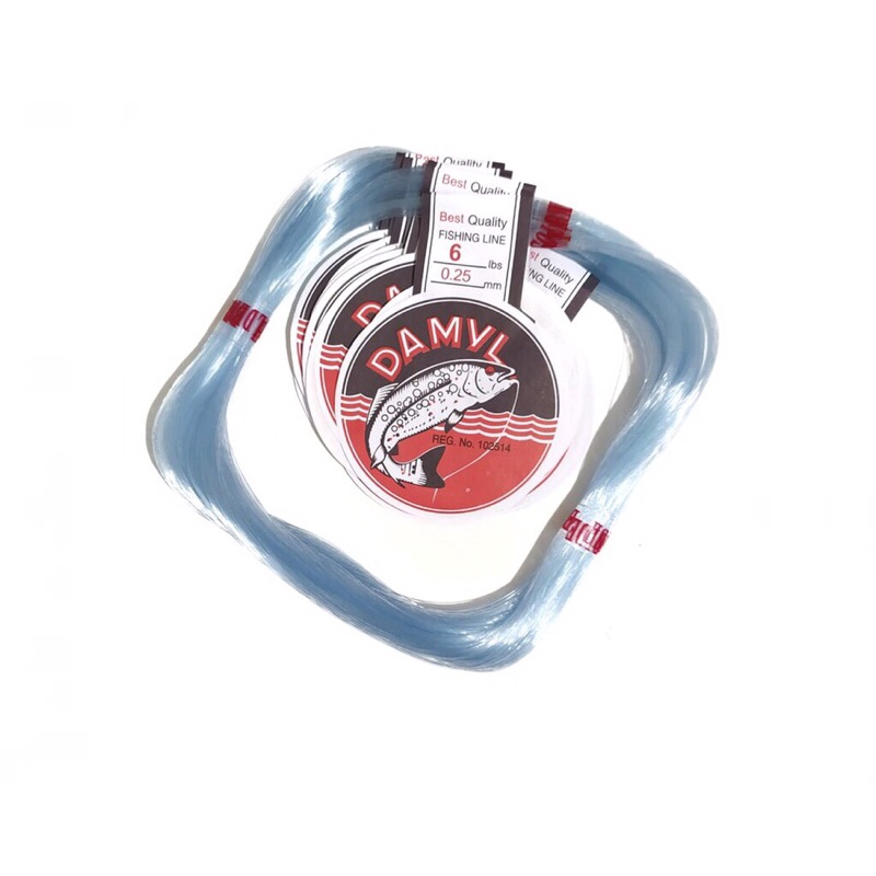 Senar Damyl Damil Biru Hijau 6lb, Diameter 0.25mm 300M Nylon Pancing