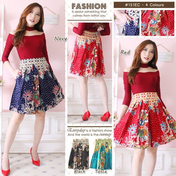 TERLARIS | Rok Batik Pendek / Rok Batik Wanita / Rok Pendek Batik Bahan Katun