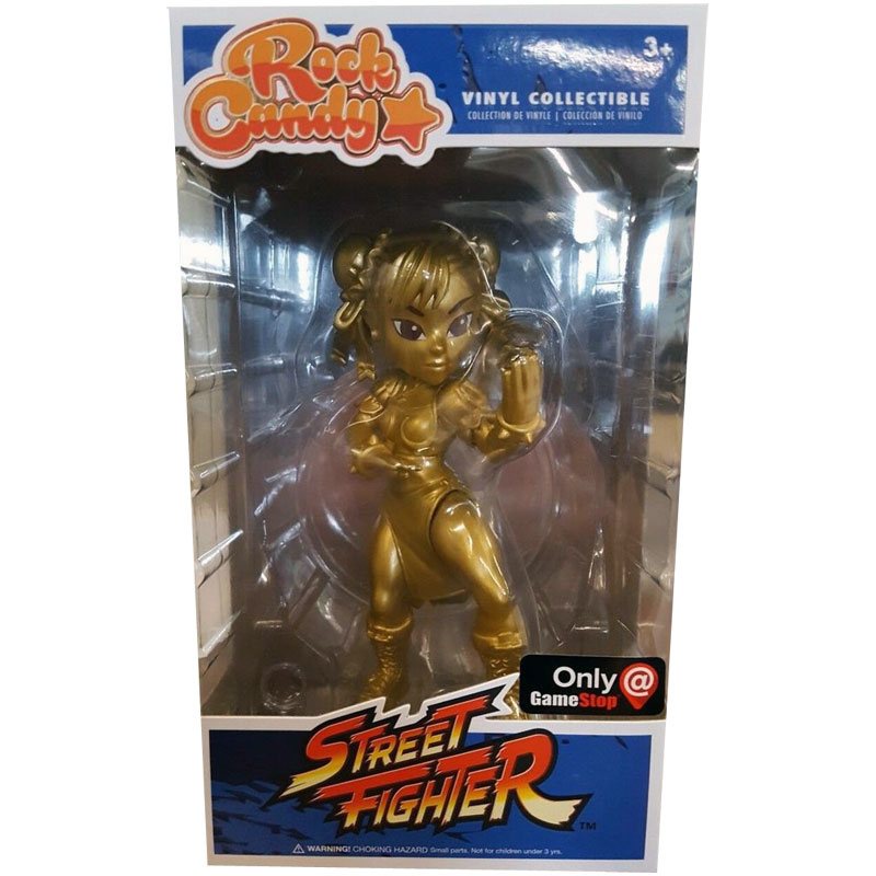 Rock Candy Funko Gold Chun Li Gamestop Exclusive Street Fighter Vinyl Collectible