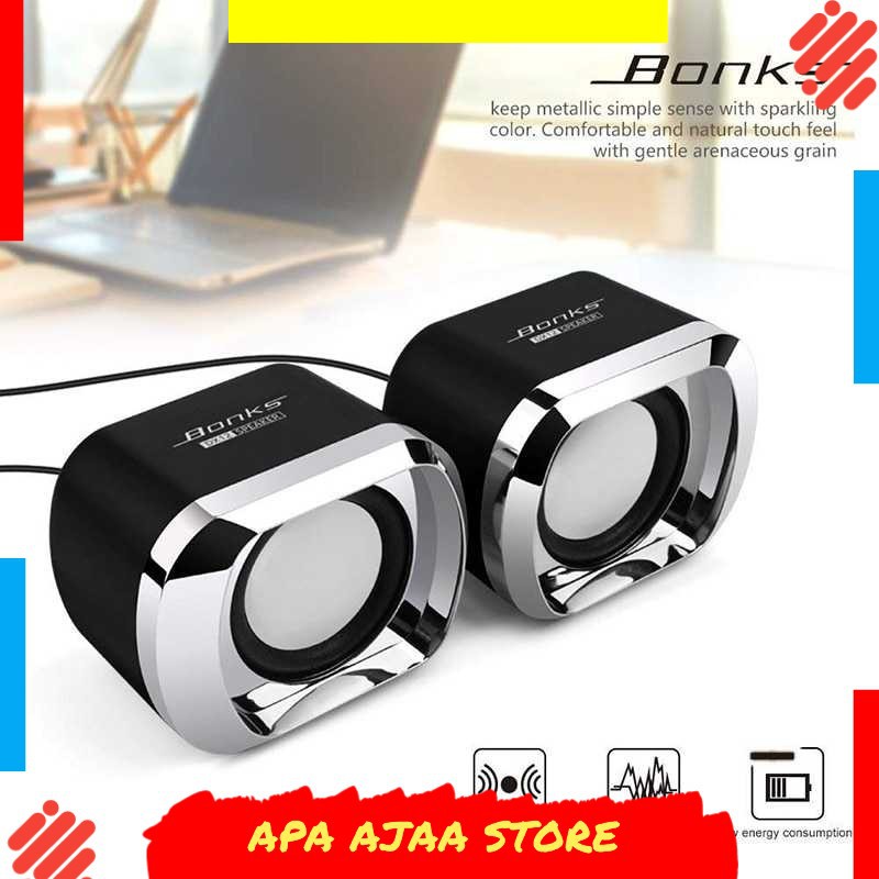 Terbaru ! BONKS Multimedia Speaker Stereo 2.0 3W - DX12