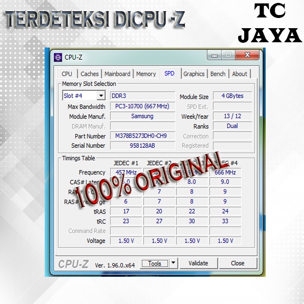 RAM MEMORY PC DDR3 2gb PC3 10600 SAMSUNG