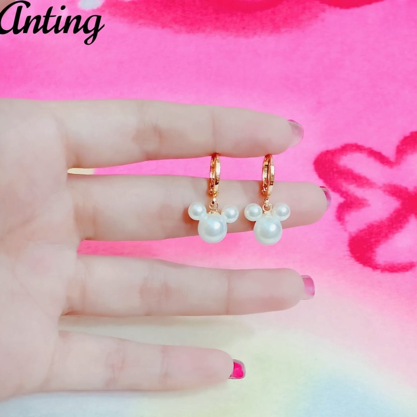 Anting Micky Mouse Putih Xuping