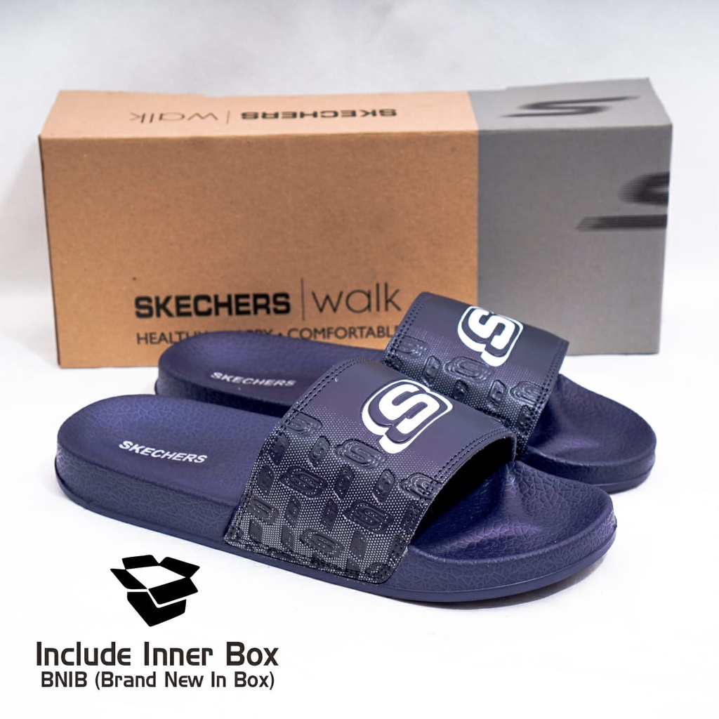 Sandal Skechers Slide Pria Sandal Selop Pria Terbaru Sendal Selop Cowok Sketchers Kekininan Sendal Slide Cowok Skechers Terbaru Slide Skechers