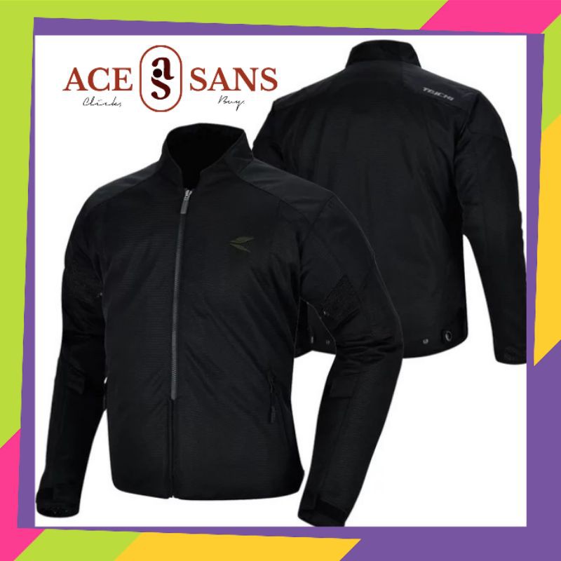 RS Taichi RSJ323 Crew Mesh Jaket Touring Original Black I Jaket Motor I Jaket Touring I Jaket