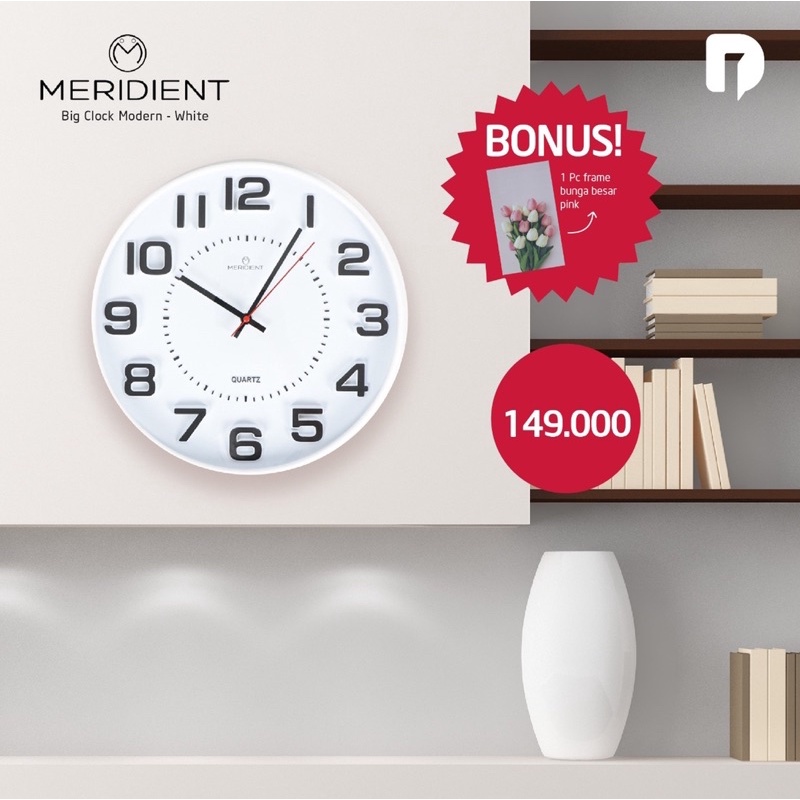 Meridient Big Clock Modern Jam Dinding Cantik Jam Dinding Murah Jam Dinding Mewah Jam Dinding Viral 