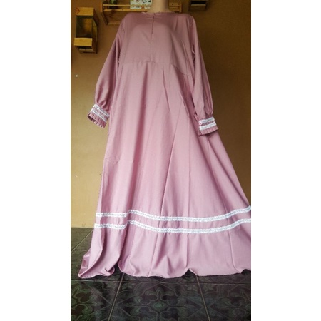 Gamis renda/Gamis wolfis baloteli jumbo renda