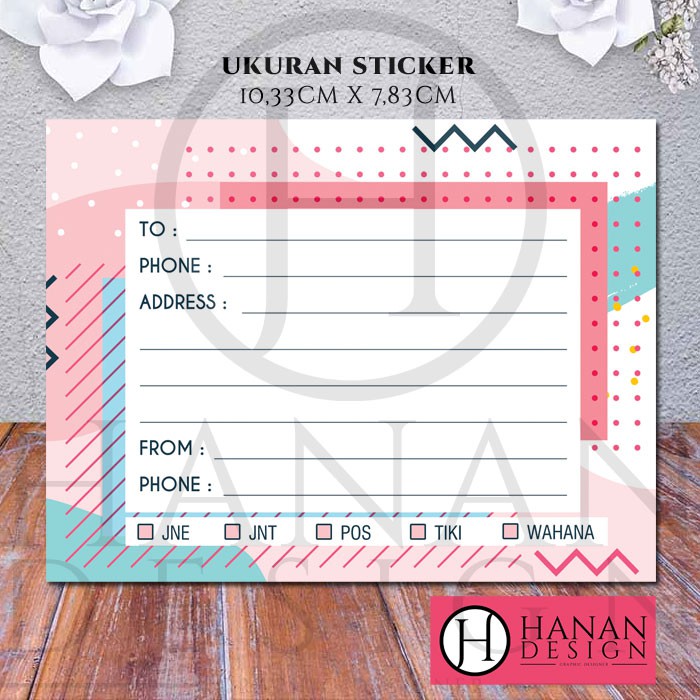 

Stiker Label Pengiriman Paket Olshop Online Shop Custom - Motif Background Abstract