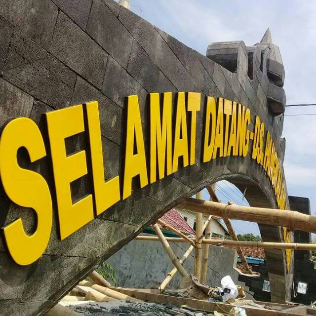 Acrilik Timbul Buat Gapura Desa/ Kantor2