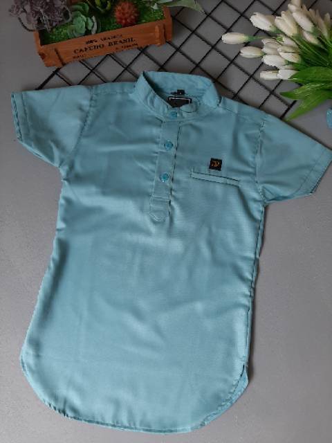 Kemeja katun kurta  anak