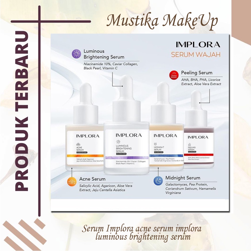 Serum Implora acne serum implora luminous brightening serum