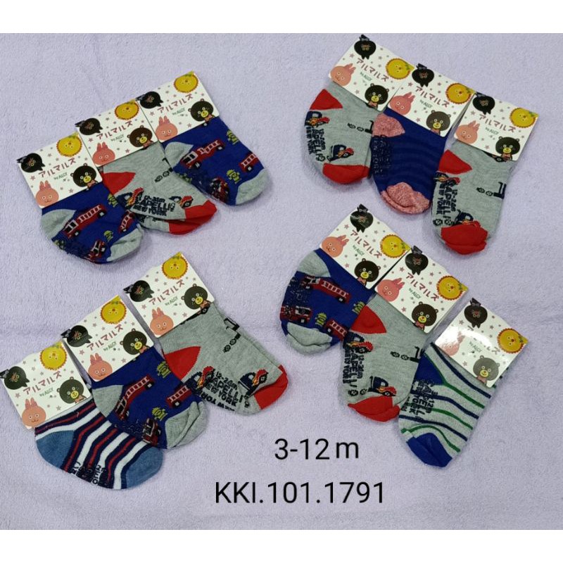 3pc Kaus Kaki bayi / kaus kaki anak anti selip murah bagus lucu