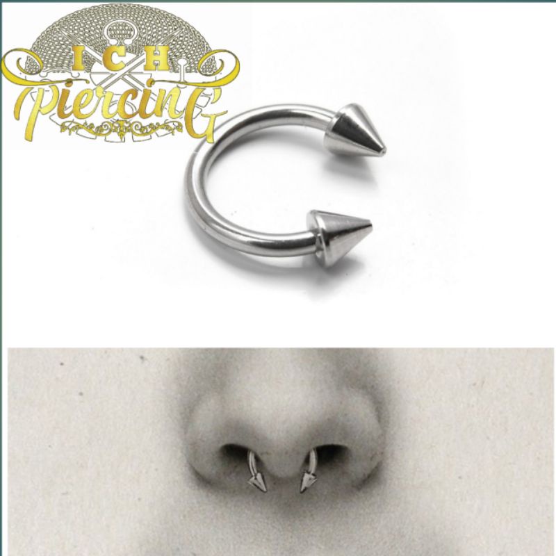 IP-CG anting horseshoe / anting nosestrill / lobe, upperlobe , helix, tragus