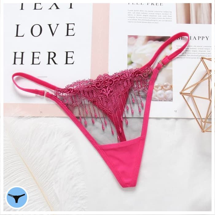 BAJU WANITA HOT GSTRING CELANA DALAM WANITA POLA BORDI BERENDA SEKSI RENDA SEXY BORDIR SEXY