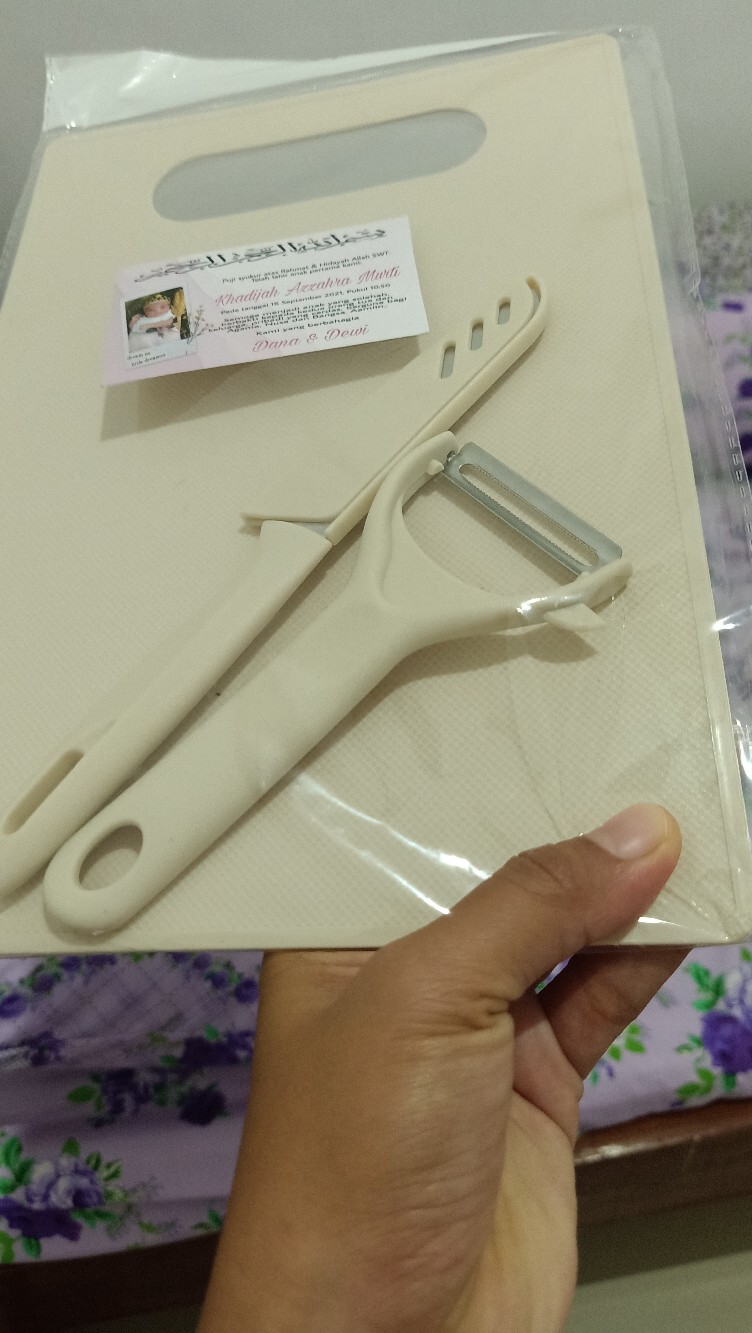 Pisau Set Talenan 3 In 1 Pengupas Kulit Buah Sayur Serbaguna Stainless