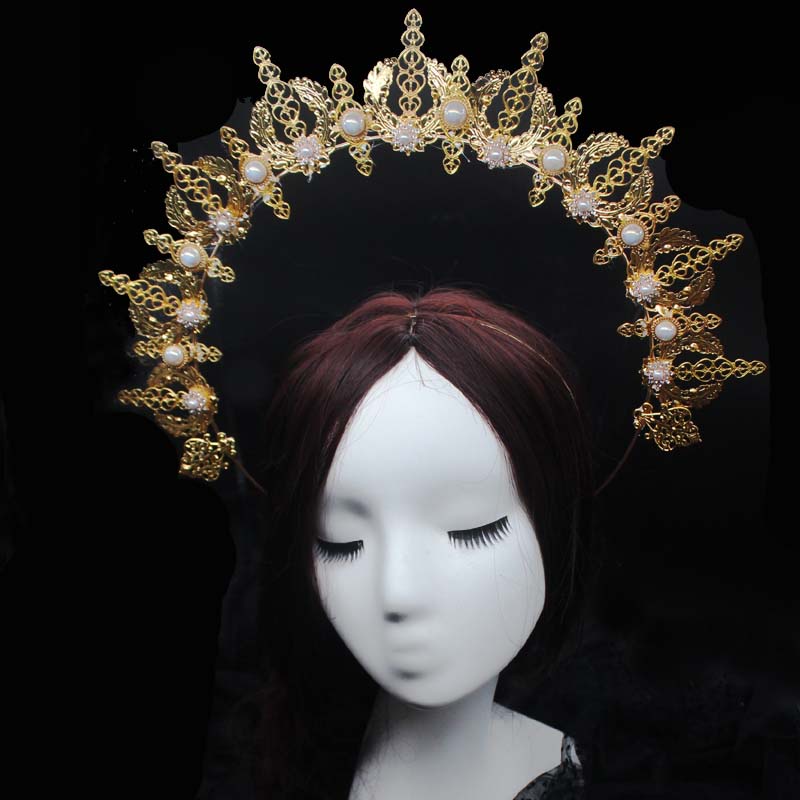 DIY Handmade Lolita Headdress Madonna Halo Accessories Wedding Jewelry