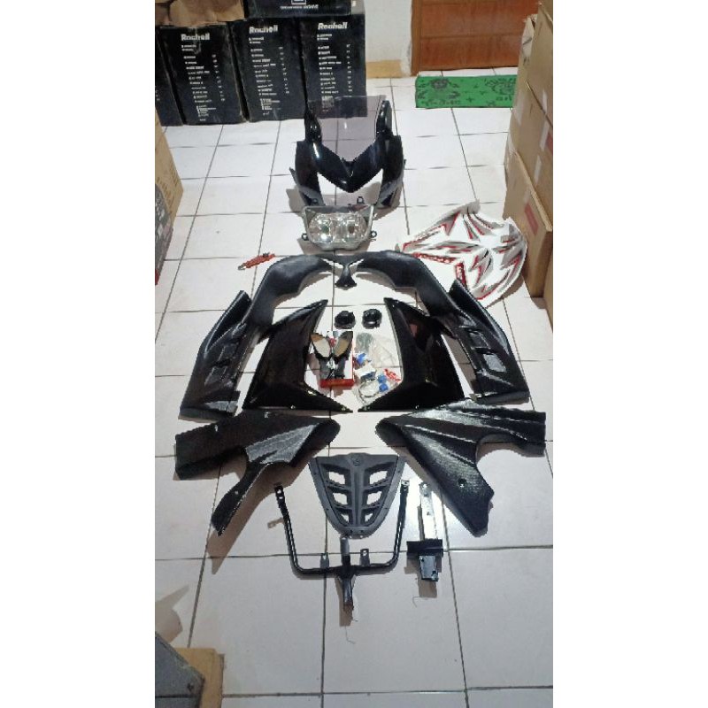Jual variasi fairing depan full model ninja 250 old carbu khusus buat