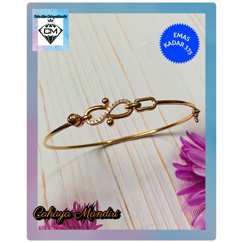 Gelang Emas Kadar 375 (8K) Berat +/- 2,40 Gram