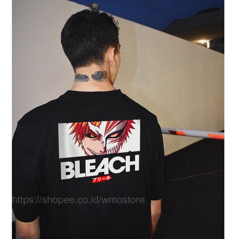 Kaos Anime BLEACH ICHIGO KUROSAKI Terbaru Cotton 24s UNISEX ORIGINAL