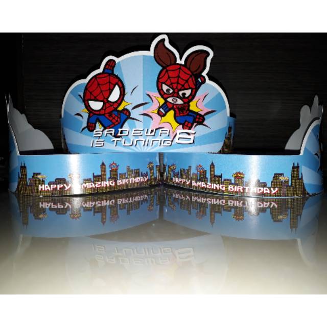 Topi ultah spiderman