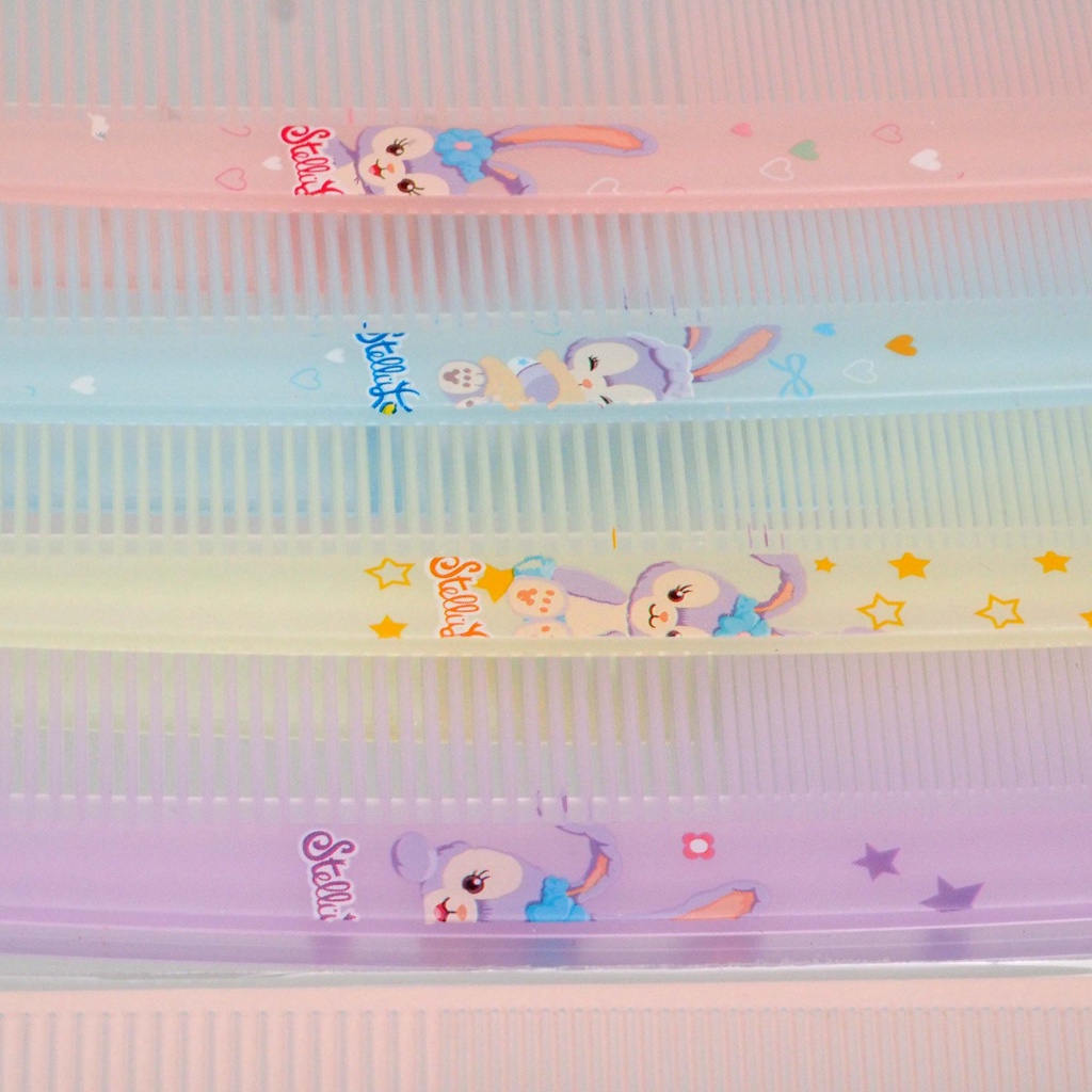 Sisir Lurus Rapat Motif Rabbit Warna Pastel Sisir Rambut Panjang Hair Sytle Comb Murah