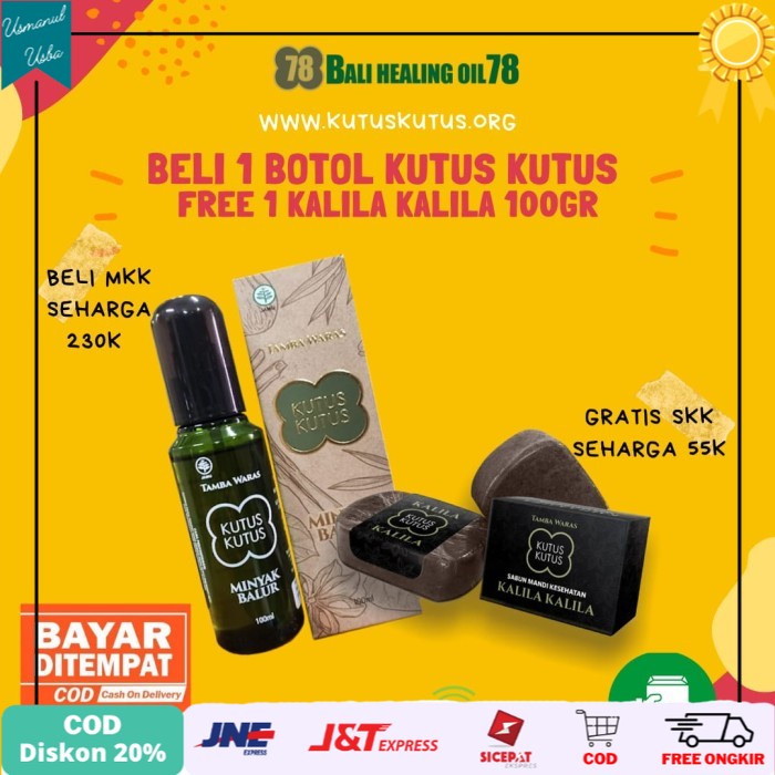 

◾COD◾ Promo! Minyak kutus kutus free sabun kalila kalila