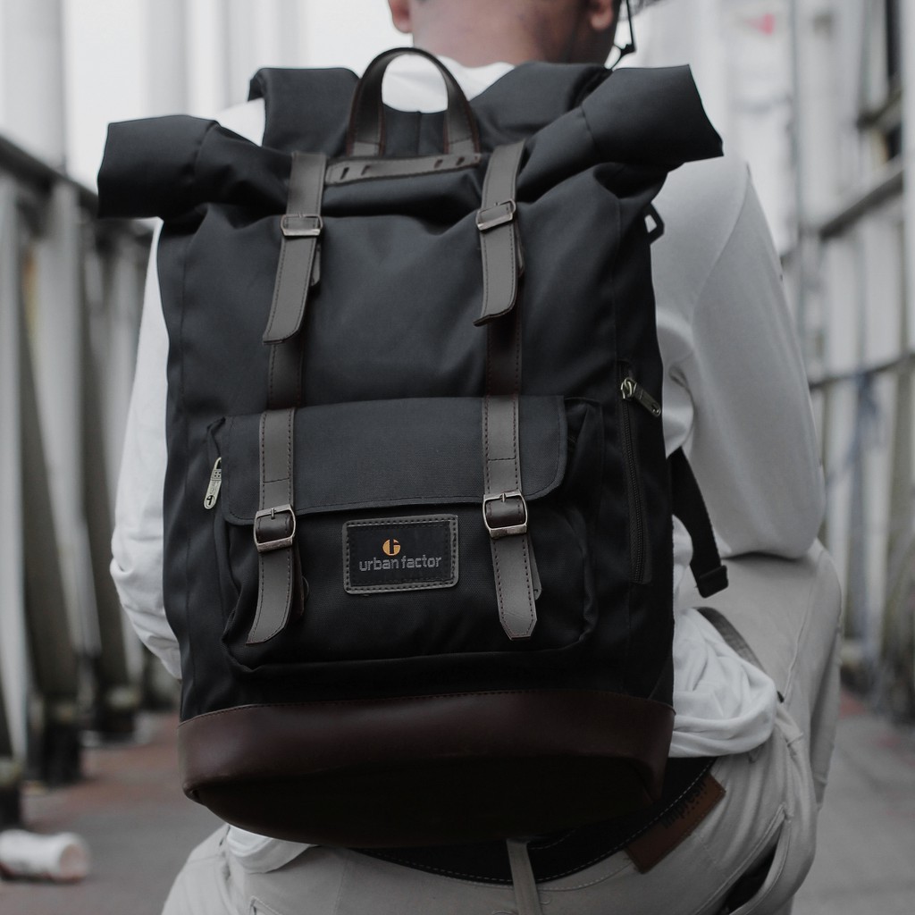 JAM SESSION BLACK |Urban Factor x FORIND|Tas Ransel Punggung Ori Bag Pria Wanita Backpack Baru Besar