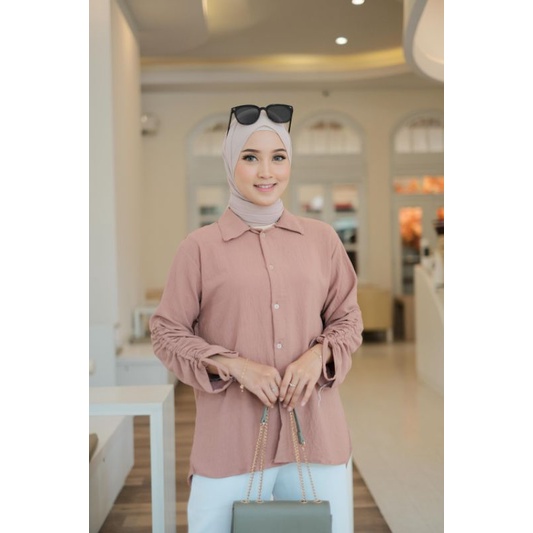 CRINKLE KEMEJA SERUT//ATASAN WANITA CRINCLE AIRFLOW KEKINIAN
