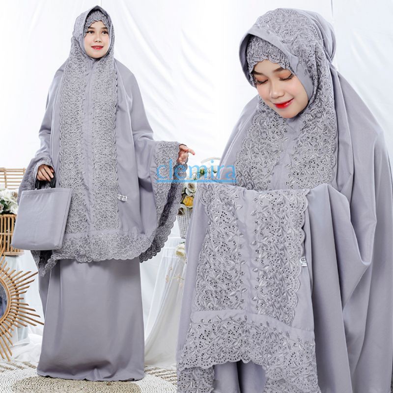 Mukena Dewasa Katun Renda Polos Telekung Perlengkapan Sholat