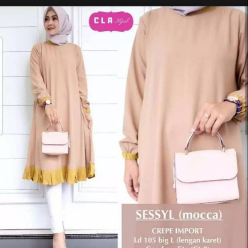 Sessyl tunik atasan wanita fashion muslim remaja