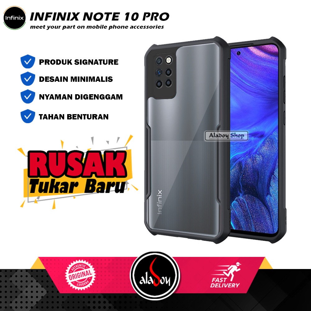 Case Infinix Note 10 Pro Armor Fusion Shockproof Transparent Premium Casing