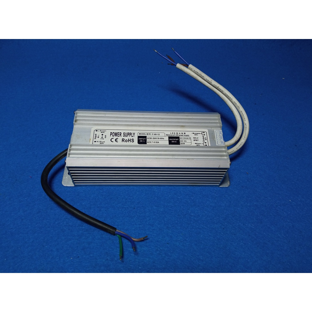 Power Supply Waterproof  5A  60W  12V IP67