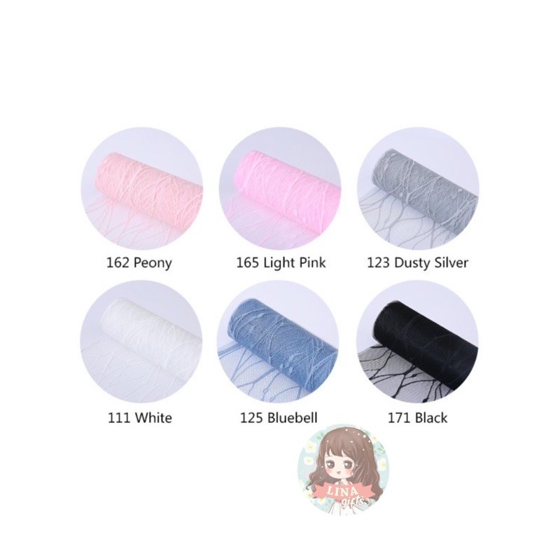 ( Yard-50x80 ) FLOWER WRAPPING BOUQUET KOREAN MESH LINE - KERTAS BUNGA KOREAN FANCY POLINET GLITTER BUKET BUNGA FLORIST