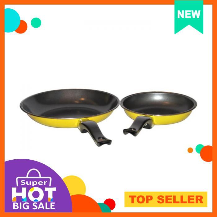 Maspion Panci Penggorengan Teflon Set 18Cm+23Cm Kuning